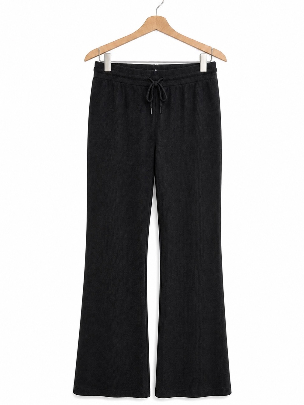 Sunday Best Waffle Knit Lounge Pants Black Bootcut Size S